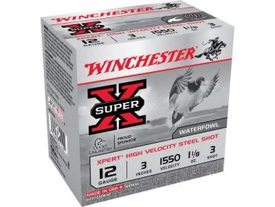 Winchester 12 Gauge WEX1233 Xpert High Velocity Ammunition 3" 1-1/8 oz #3 Non-Toxic Steel Shot 25 rounds