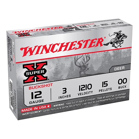 WIN SUPER-X BUCKSHOT 12GA 3 15PEL #00 15/10