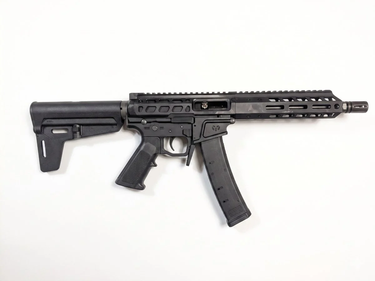 Wraithworks WARSCORP9 Side-Charging AR Pistol - Black | 9mm | 8.5" Barrel | 7" M-LOK Rail | Magpul BSL Arm Brace | Accepts Scorpion Mags