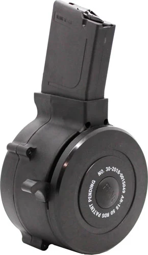 IVER JOHNSON MAGAZINE AR15 - 223 50RD DRUM BLACK POLYMER