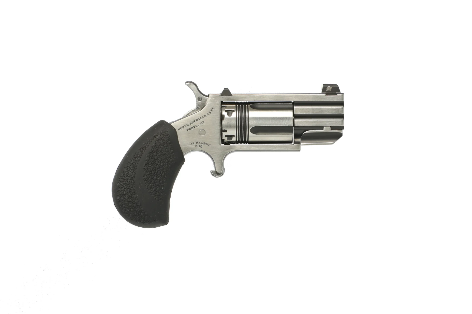 NORTH AMERICAN ARMS PUG 22MAG REV 1" SS BLACK #