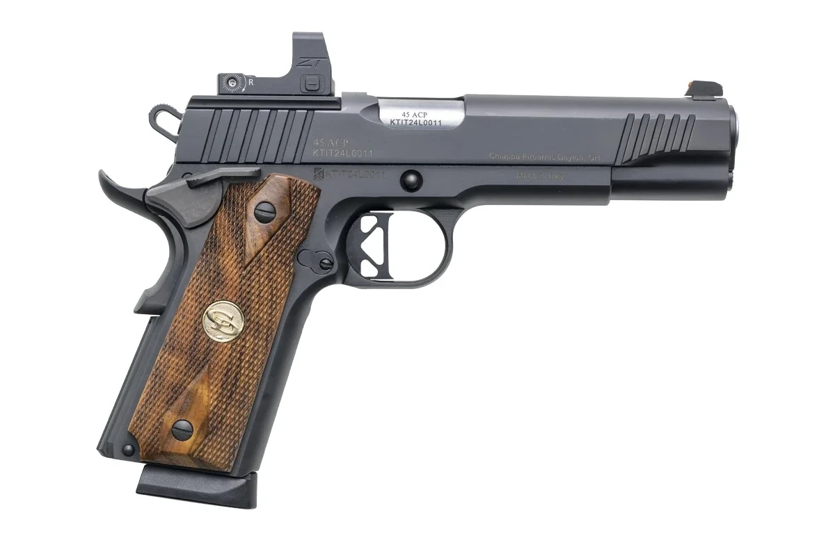 Charles Daly 1911 Superior Pistol 45 ACP 5 in Black Micro Reflex Sight Walnut Grip10