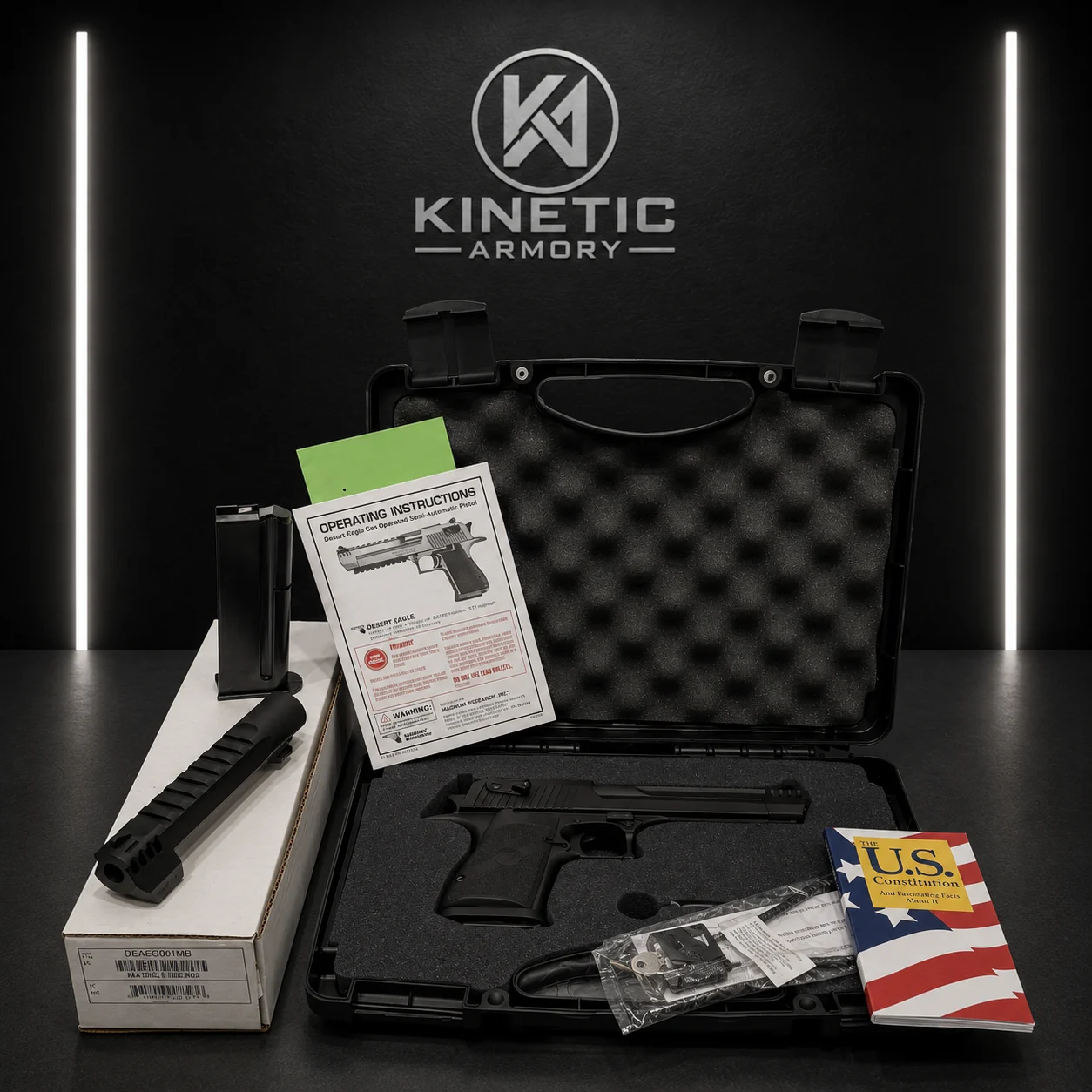 Desert Eagle Mark XIX .44 Magnum 6" Pistol + .50 AE Conversion Barrel Package - Black - Image 6