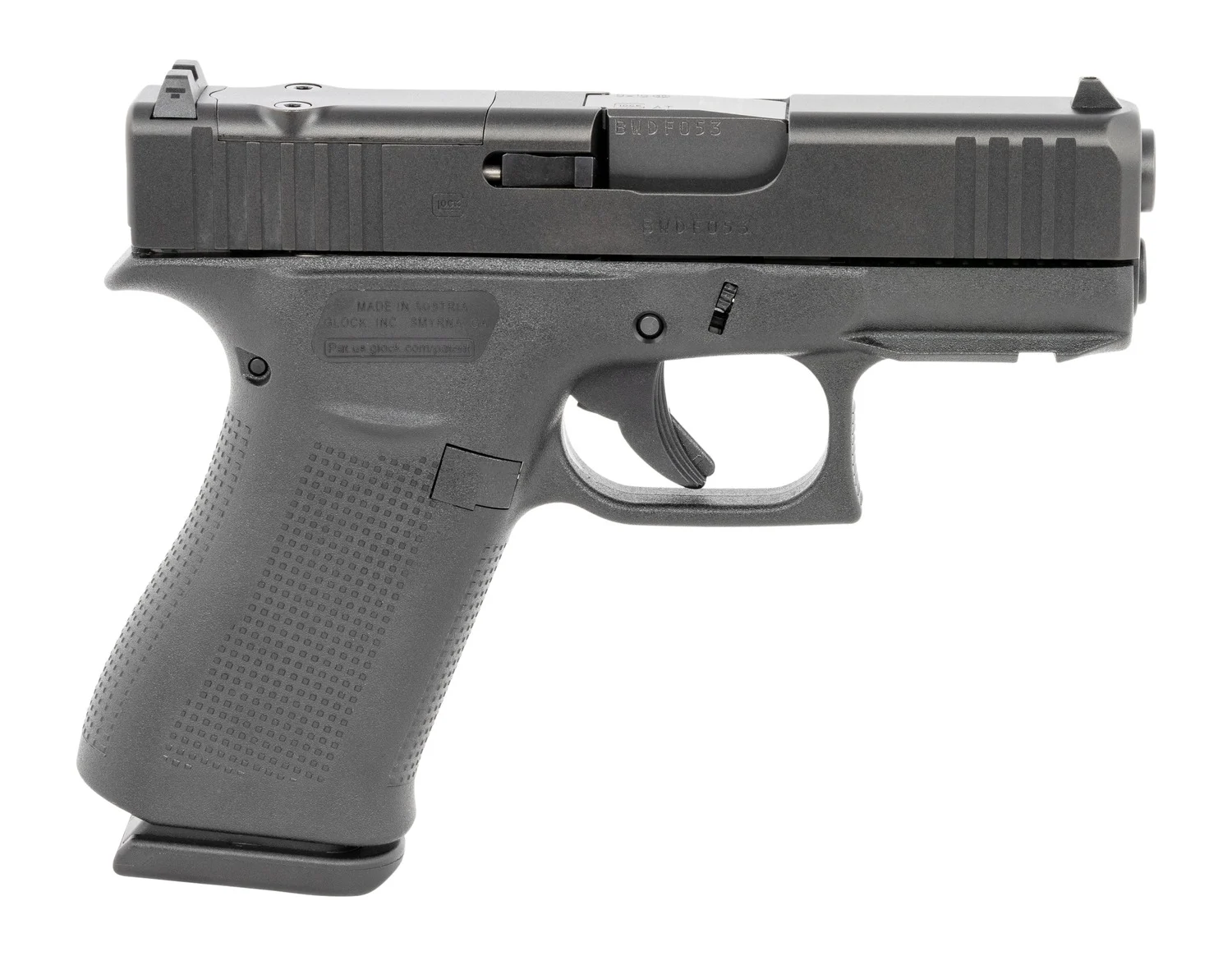 GLOCK G43X 9MM 3.39" MOS 15+1 RAIL #