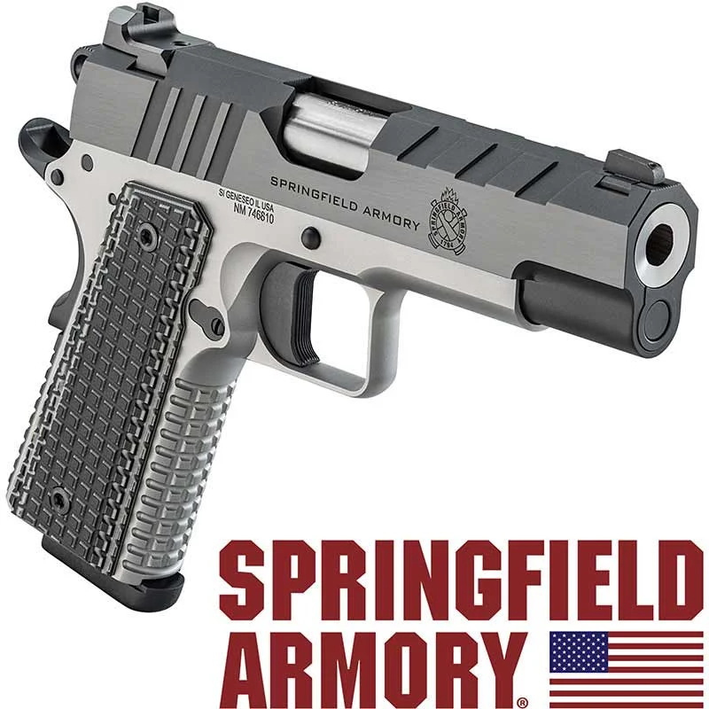 1911 Emissary 9MM 4.25 inch barrel 8 Round Black Stainless with Night Sights