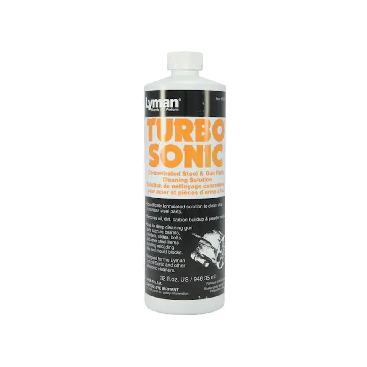 LYMAN TURBO SONIC GUN PARTS - CLEANING SOLUTION 32OZ BOTTLE