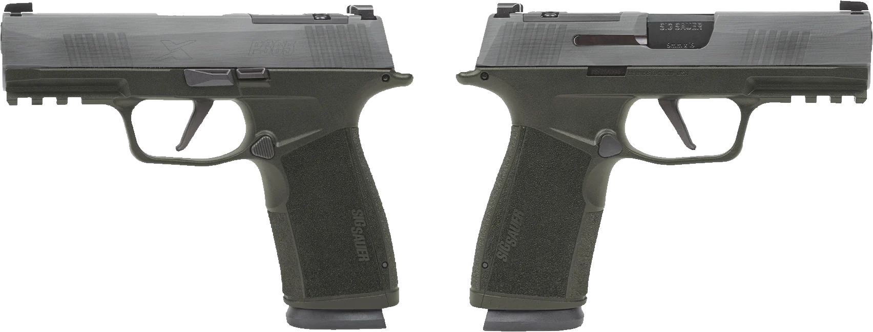 SIG SAUER P365 X-MACRO 9MM PSTL 3.7" CRUSHED SILVER BATTLEWORN 2-17RD MAGAZINES