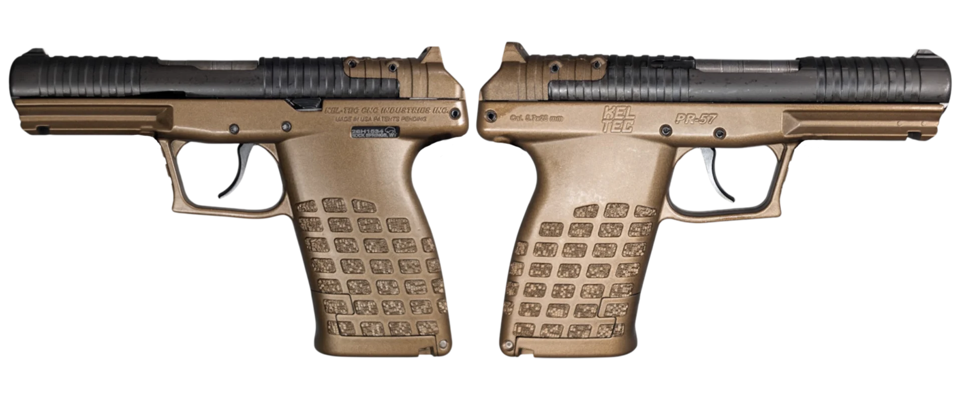 KELTEC PR57 5.7X28 PISTOL 4.64"BBL OPTIC READY, BURNT BRONZE, 20+1, 2-STRIPPER CLIPS